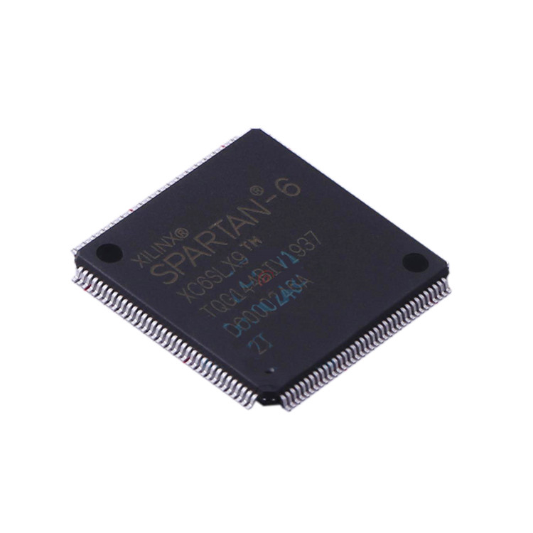 XC6SLX9-2TQG144I QFP-144 성분 배포 새로운 원형 검정 집적 회로 칩 IC XC6SLX9-2TQG144I