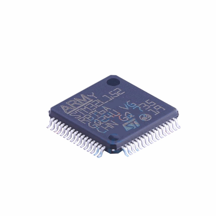 STM32L152RBT6 QFP64 전자 부품 배포 새로운 원형 검정 집적 회로 칩 IC STM32L152RBT6