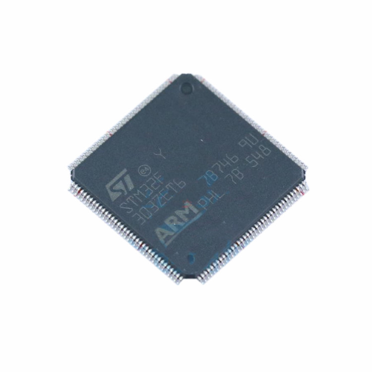 STM32F303ZET6 LQFP144 전자 부품 배포 새로운 원형 검정 집적 회로 칩 IC STM32F303ZET6