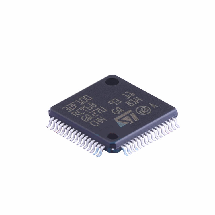 STM32F100RCT6B LQFP64 전자공학적 성분 배포 새로운 원형 검정 집적 회로 칩 IC STM32F100RCT6B