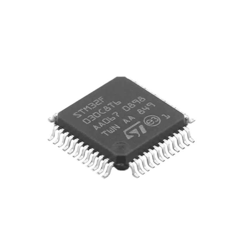 STM32F030C8T6 IC STM32F030C8T6 LQFP48 새로운 원형 칩 MCU 마이크로컨트롤러 RISC는 전자 부품을 현미경적으로 제어합니다