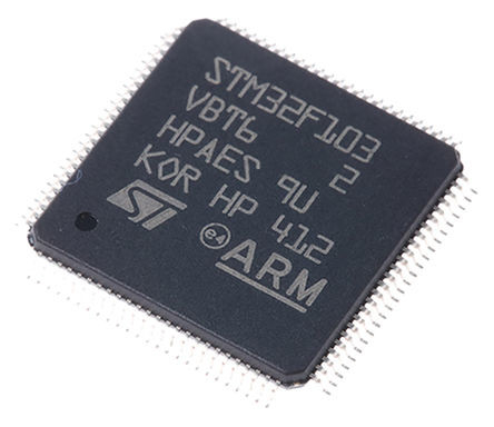 주식 STM32F103에서 32 프로그램 가능한 IC 칩은 팔 외피 M3 마이크로컨트롤러 QFP100 전자 구성품 STM32F103VBT6을 물었습니다