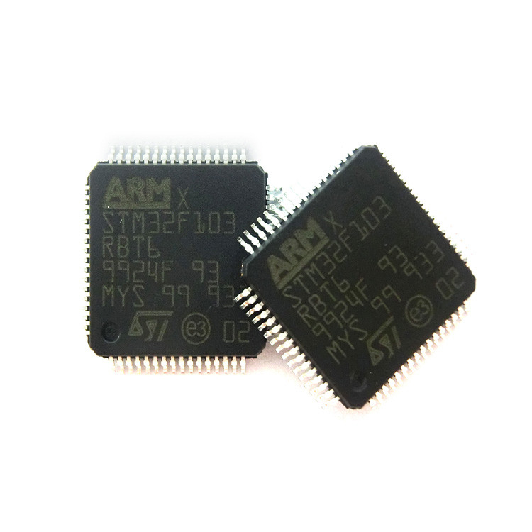 STM32F103RBT6 Mcu 32는 Stm32f1 팔 M3 Risc 128kb 플래시 2.5v/3.3v 64 핀 라이큐프피 Ic를 물었습니다