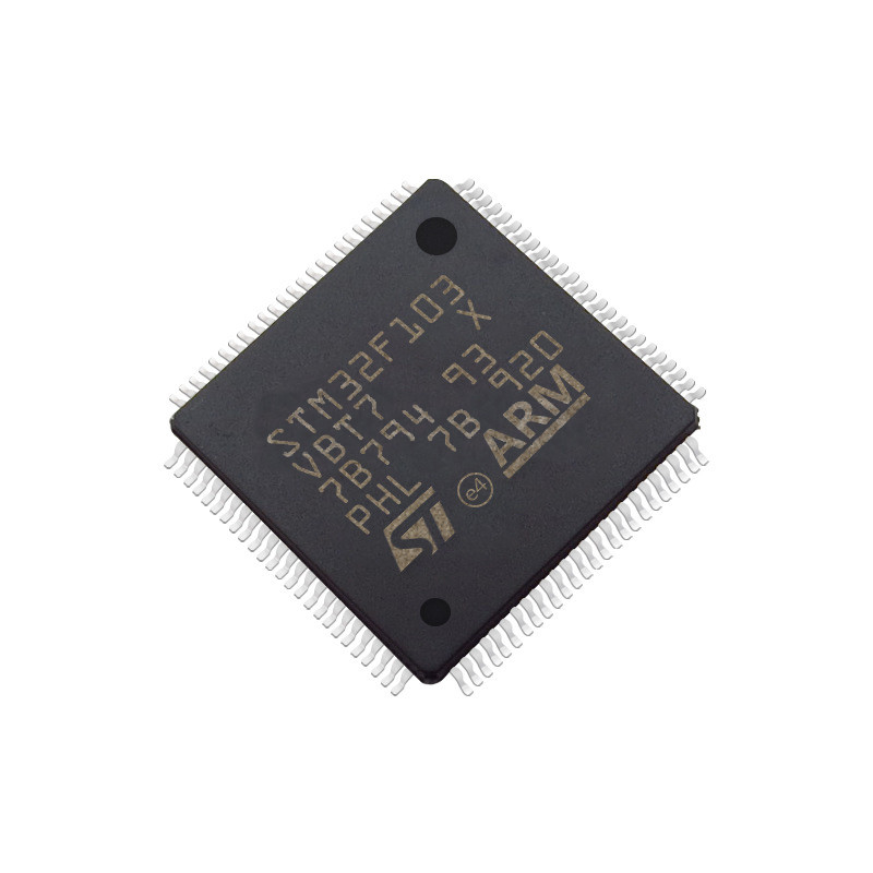 STM32F103VBT7 새로운 원형 마이크로컨트롤러 온라인으로 전자적 부품 집적 회로 LQFP100 MCU STM32F103VBT7 칩