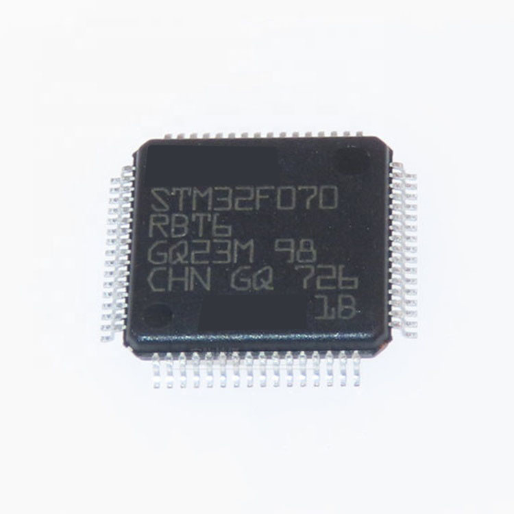 크황리춘스인위안 새로운 원래 STM32 STM32F070 집적 회로 플래쉬 메모리 32 비트 마이크로컨트롤러 STM32F070RBT6 IC