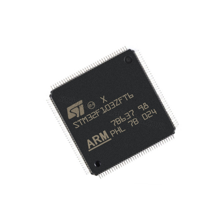 새롭고 원래 IC 칩 STM32F103 외피 M3 32는 CPU 72MHz 프로그램 메모리 768KB 144 LQFP STM32F103ZFT6을 물었습니다